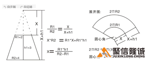 錐形筒 展開圖計算公式方法